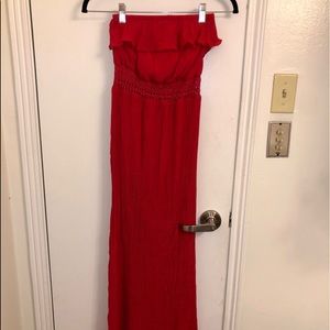 Strapless maxi dress